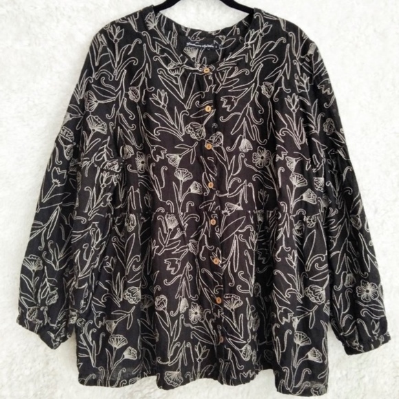 Gudrun Sjoden Tops - NWOT Gudrun Sjöden Embroidered Organic Cotton Blouse- M